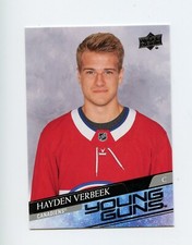 20/21 UPPER DECK YOUNG GUNS ROOKIE RC #714 HAYDEN VERBEEK CANADIENS *70041