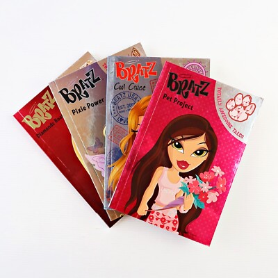 Bratz 4 pack PB books: Pet Project, Diamondz Road Trip, Pixie Power, Cool Cruise