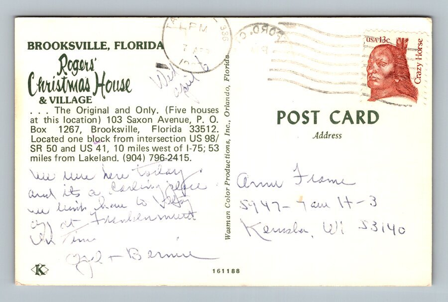 Brooksville,FL Rogers Christmas House & Village Hernando County Florida