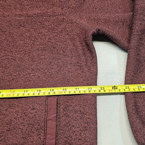 Eddie Bauer Herren L Rot Viertelknopf Pullover Baumwolle Freizeit Strick Sweatshirt - Bild 4 von 7