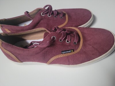 HERREN LYLE&SCOTT CANVAS SPORTSCHUHE BERGUND UK8