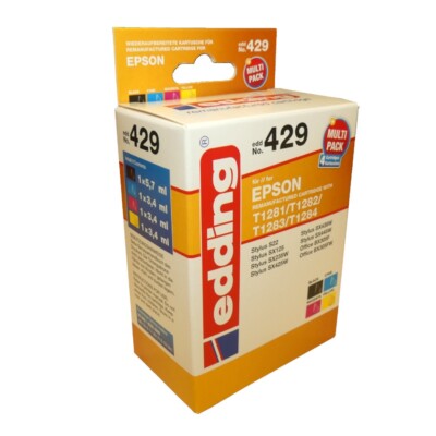 Original Edding Ink Cartridge 429 for Epson T1285 Multi Stylus SX 125 130 230 42