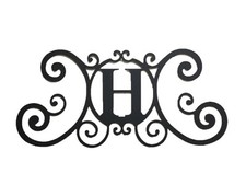 Iron Letter H Monogram Door Wall Decoration Plaque Metal Art Initial 2mm thick