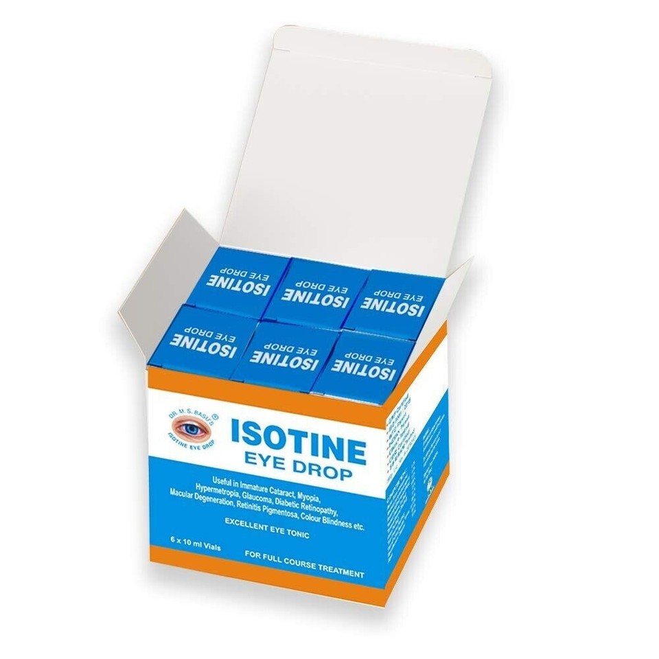 PACK OF 3 ISOTINE EYE DROPS FOR CATARACT,MYOPIA AND HYPERMETROPIA 10