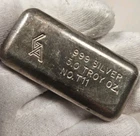 RARE SERIAL #T11 5oz Golden Analytical Silver Bar 999 Fine Pure Ingot 5 Ounce Ag