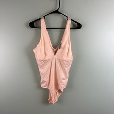 Aerie Sunnie Bodysuit Pink Peach Strap Bodysuit Large NEW With Tags Unworn