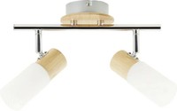 Brilliant 2Er Spot Babsan Holz Hell-Weiß 27,5 X 18 Cm E14 Deckenleuchte
