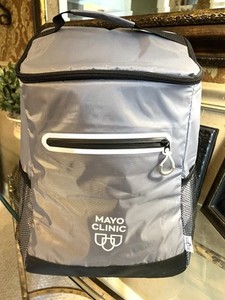 MAYO CLINIC Full Size Insulated Cooler Backpack Bag Travel Camping Sports Tote