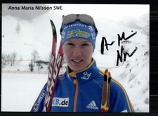 Anna Maria Nilsson Foto Originial Signiert Biathlon + A 246322
