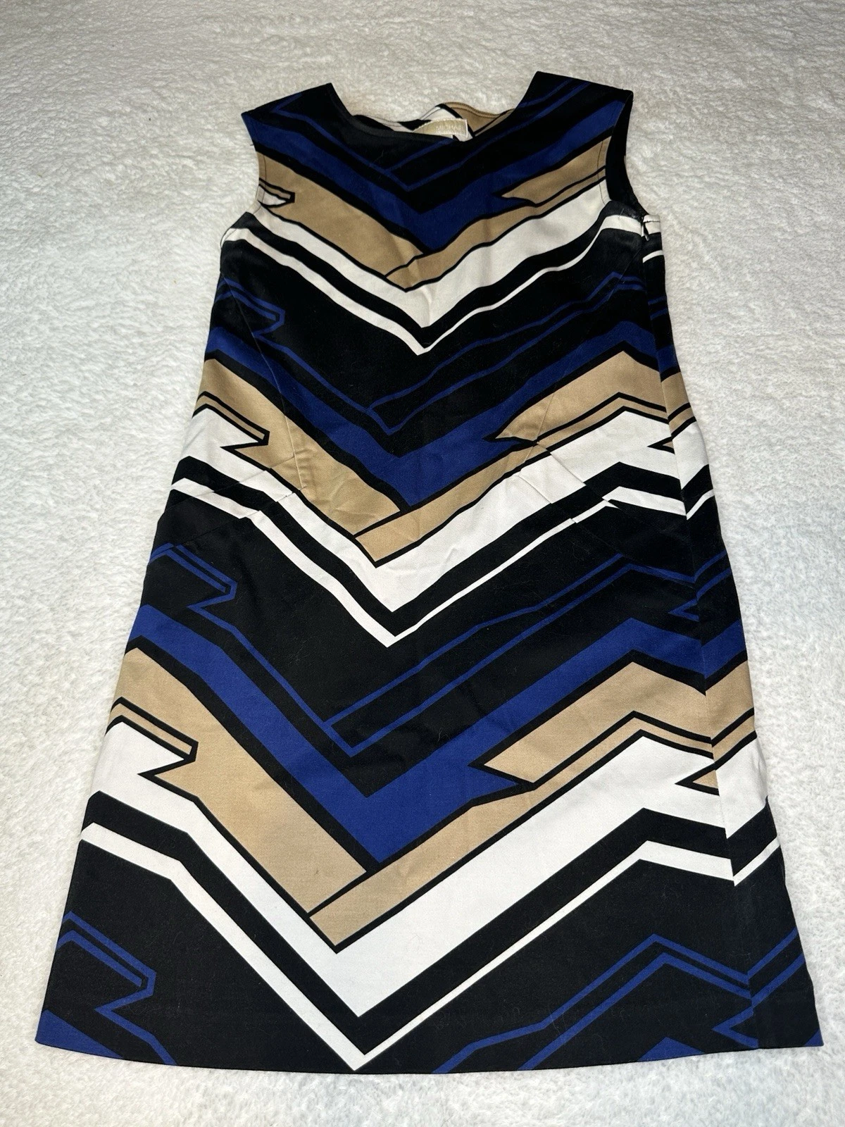 Abito Michael Kors donna blu nero bianco tubino ufficio festa 4