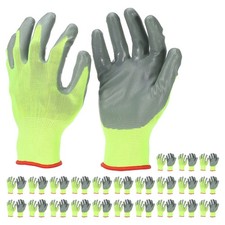 Safety Work Gloves Nitrile Coated, 24 Pair Non-slip Gloves Green Medium