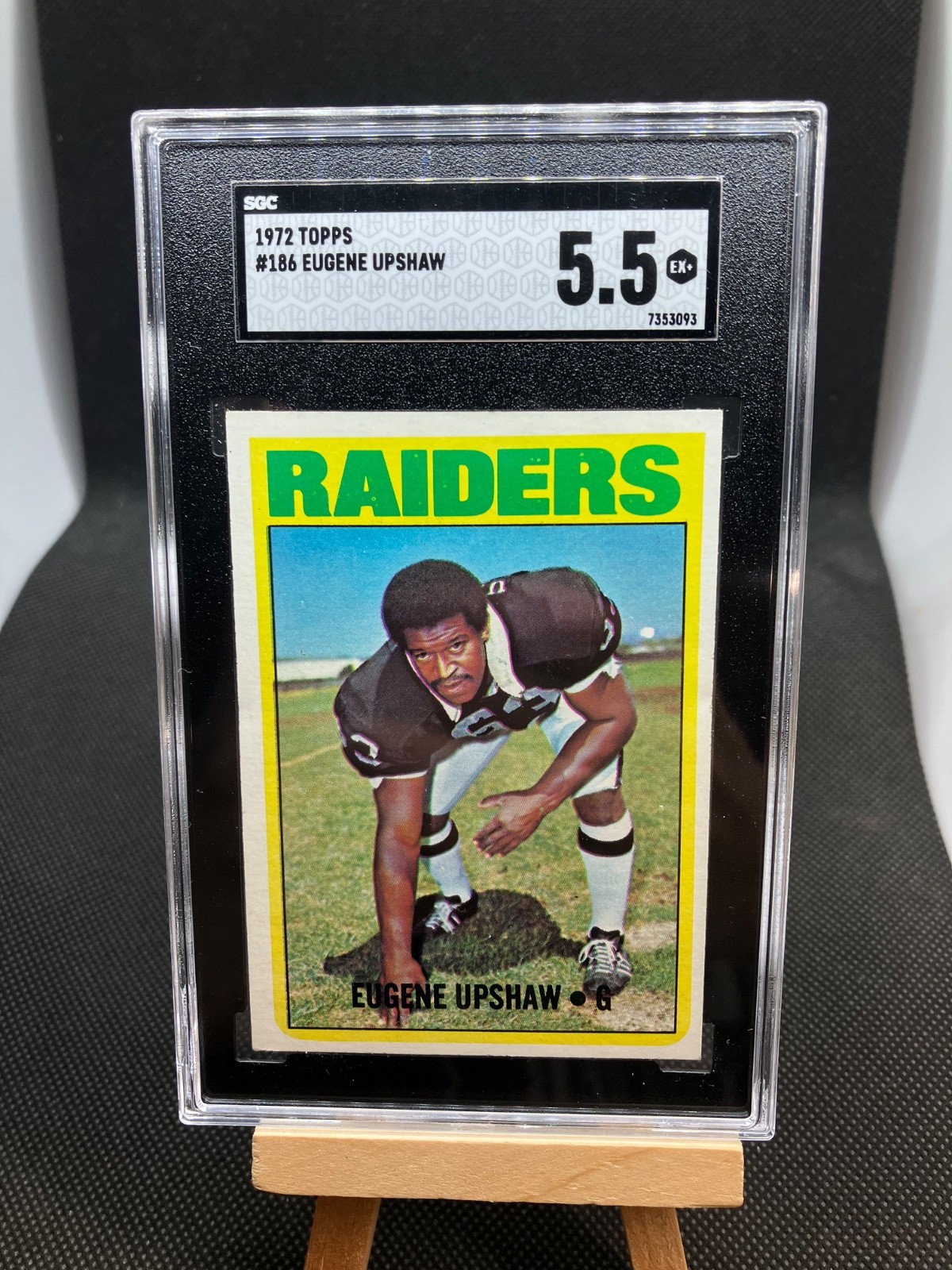 Eugene Upshaw 1972 Topps VINTAGE ROOKIE CARD RC #186 SGC 5.5 Raiders HOF 👀🏈🔥