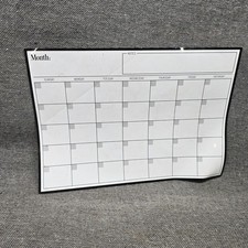 Magnetic Dry Erase Calendar Monthly Planner 17x12 White Good Minimalist