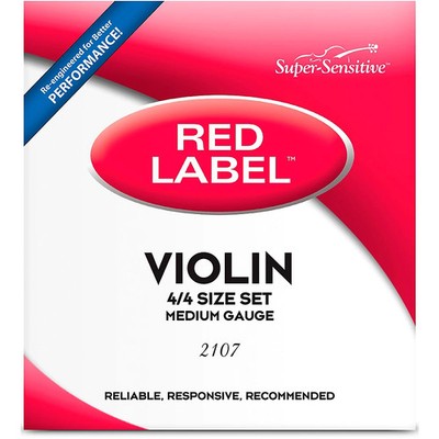 Super Sensitive Red Label Series Violin String Set 44 Size, Medium
