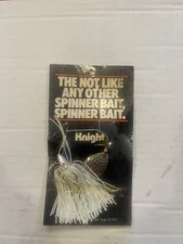Knight Spinnerbait - 1/2 oz. - White - Hammered Colorado Blade- Spinner Hook