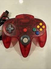 Nintendo N64 Compatible 3rd Third Party Red Controller Tested Works