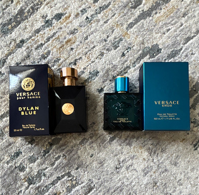 Versace Dylan Blue and eros both 50 ml but 80% full