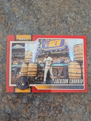 Topps 2026 Chrome Jackson Chourio Image Variation Red #4/5 Brewers SSP