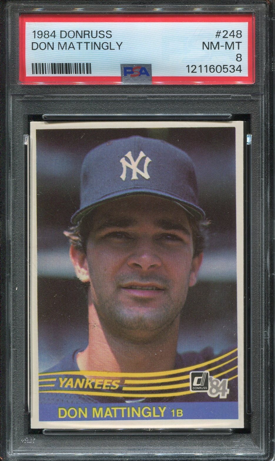 1984 Donruss #248 Don Mattingly RC psa 8 Nm-Mt Yankees