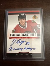 2013-14 Panini Titanium Social Signatures Jimmy Hayes #SS-JH Auto Mint Condition