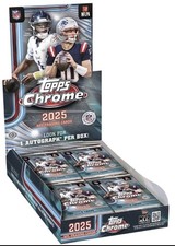 2025 TOPPS CHROME FOOTBALL FACTORY SEALED HOBBY BOX  