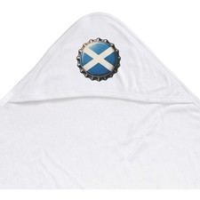 'Scotland Flag Bottle Cap' Baby Hooded Towel (HT00045299)