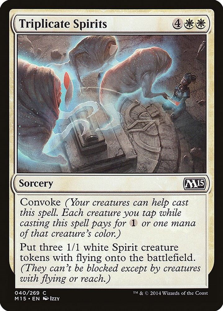 2014 Magic: The Gathering: M15 - Triplicate Spirits (#40, C, Lightly Played)