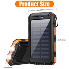 2026 Super 1000000mAh USB Portable Charger Solar Power Bank For Cell Phone
