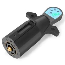 7 Pin Trailer Plug Tester, 7 Way Wiring Tester for RV, Round Trailer Light Teste
