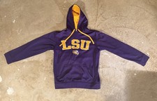 LSU Tigers Hoodie Youth Large Majestic Section 101 Purple Gold Pullover Hoodie