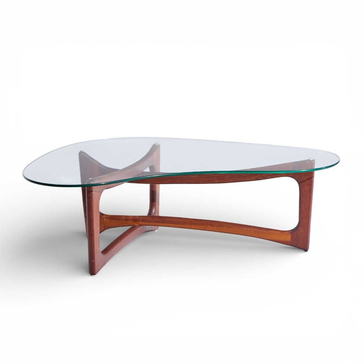 Adrian Pearsall for Craft Associates Mid Century Walnut and Glass