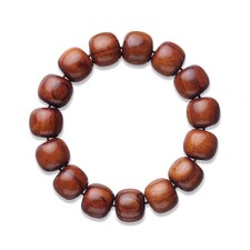 Traditional Wooden Prayer Beads Bracelet for Men or Women Beads Dia.18mm 16mm 15