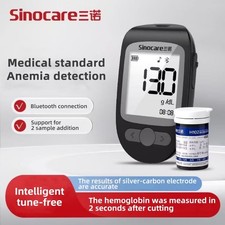 Accurate and Efficient - Sinocare Home Hemoglobin Analyzer with 50 Test Strips