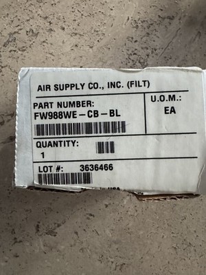 AIR SUPPLY CO FW992WE-CS-BL FILTER ELEMENT COMPRESSOR PART *FREE SHIPPING*