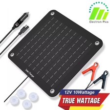 Kit Caricabatteria 10W 12V Portatile Mono Pannello Solare Auto Mantenitore Batteria Furgone