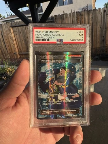 2015 Pokemon Primal Clash - Archie's Ace in the Hole #157/160 PSA 7 Near Mint