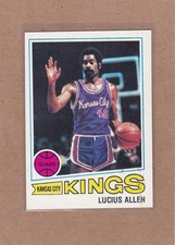1977-78 TOPPS BASKETBALL WHITE BACK LUCIUS ALLEN #87 KINGS EXMT/NM *A46100