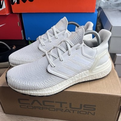 Adidas Ultraboost 20 Triple White Men's Size 8.5 Shoes Sneakers EF1042
