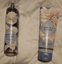 Bath  Body Works One In A Million Fine Fragrance Mist 8Oz And Body Cream 8 Oz.