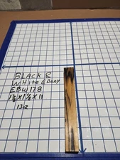 Black and White Ebony  Wood turning  blank  1 3/8" x 1 1/8" x 11   " EBW178