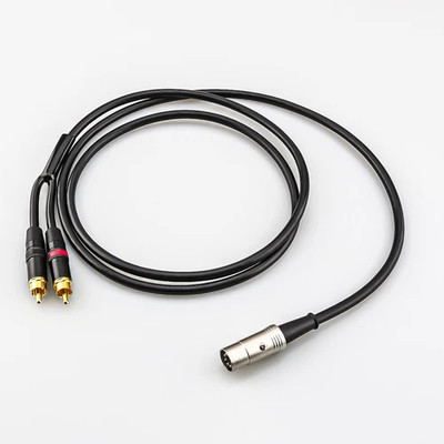 HiFi Aux Input 5 Pin Din Connectors to Phono 2RCA Plug Cable for NAIM Quad Amps