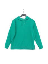 M Co Women's Hoodie UK 10 Green Cotton with Polyester Pullover