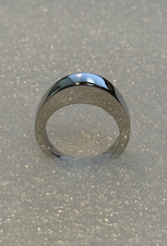 Unique Custom Dome-shaped Platinum Band Ring Size 4.25/10.12 g HEAVY
