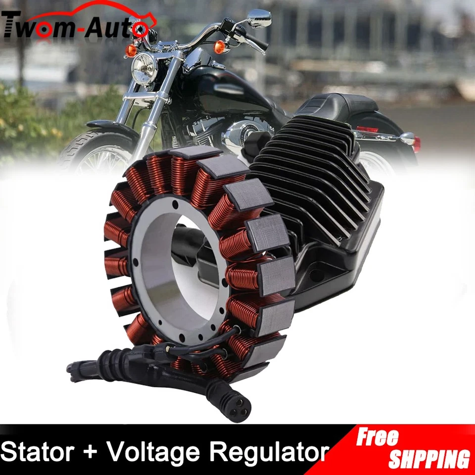 Estator eléctrico de ciclo y regulador de voltaje rectificativo para Harley Dyna 08-16 trifásico Foto 3 de 4