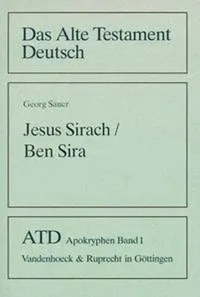 Jesus Sirach/Ben Sira | Georg Sauer | Taschenbuch | 351 S. | Deutsch | 2000-image