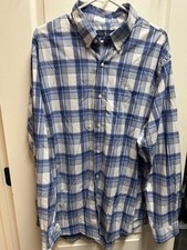 Ralph Lauren Dress Shirt Mens Size XXL Blue With Lines / NWOT 428