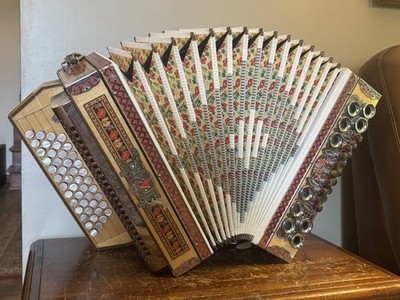 Austrian Strasser 4 Row Diatonic Button Box Accordion Steirische Harmonika ADGC