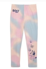 Bluey Girls  Tie-Dye Pastel Graphic Leggings Size XS 4-5 NWT 