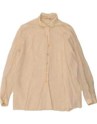 FERRETTI Damen Shirt Bluse IT 48 XL Beige Acetat AK09