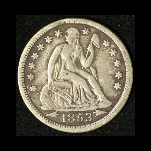 1853-P Seated Liberty Dime — photo from the most recent tracked eBay sale